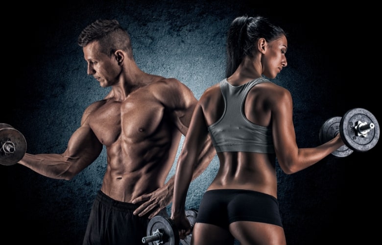 Man and Woman Bodybuilder